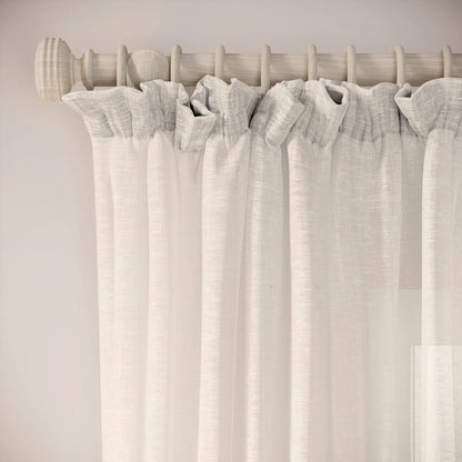 Cwtch Curtains - Slubby Sheer - Lighthouse