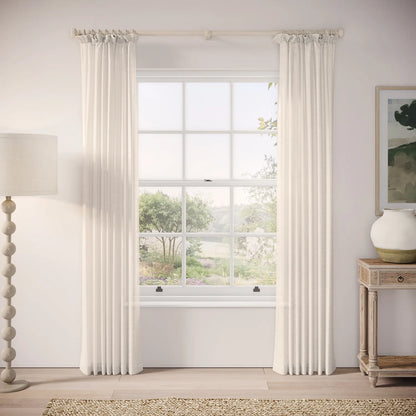 Cwtch Curtains - Slubby Sheer - Lighthouse