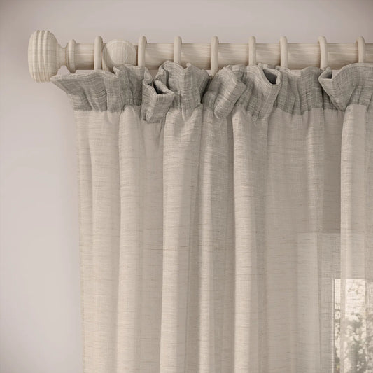 Cwtch Curtains - Slubby Sheer - Oatmilk