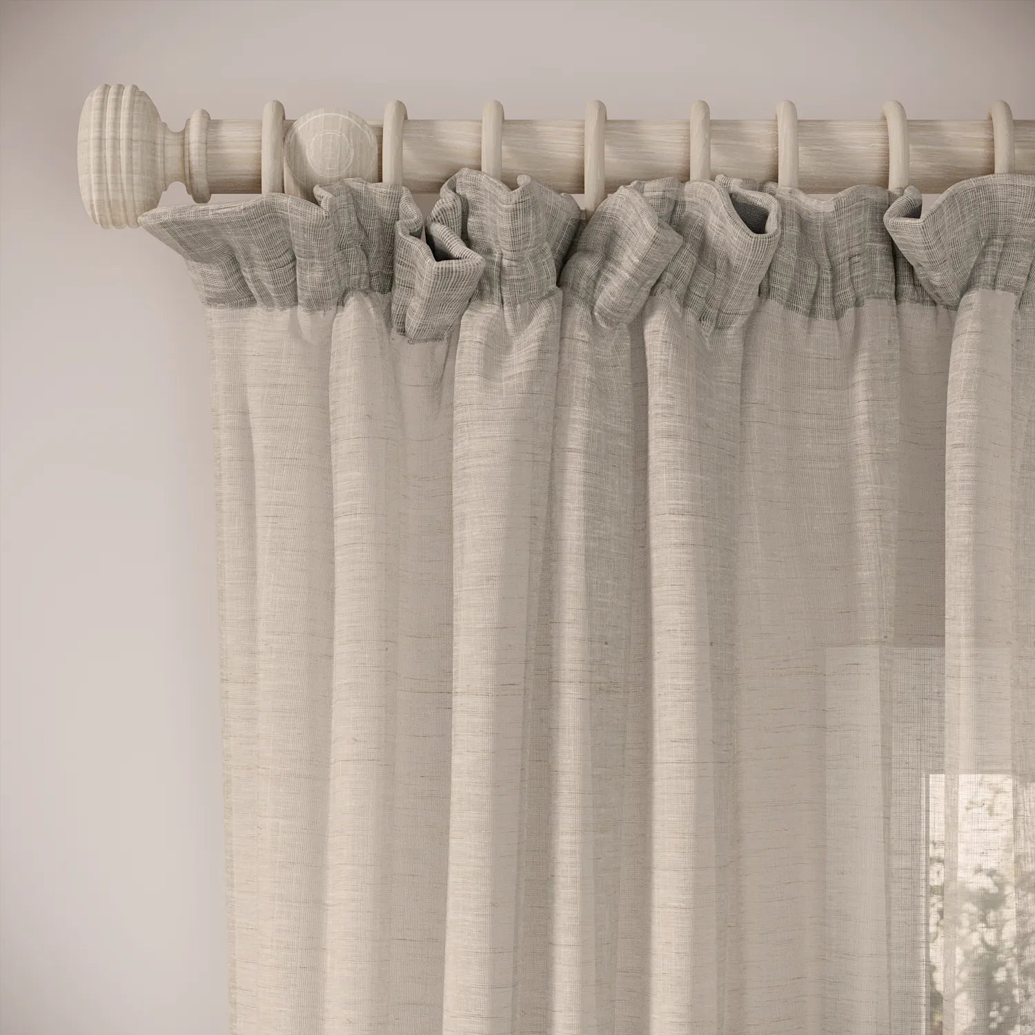 Cwtch Curtains - Slubby Sheer - Oatmilk
