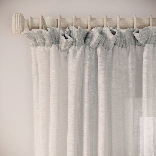 Cwtch Curtains - Slubby Sheer - Reykjavik