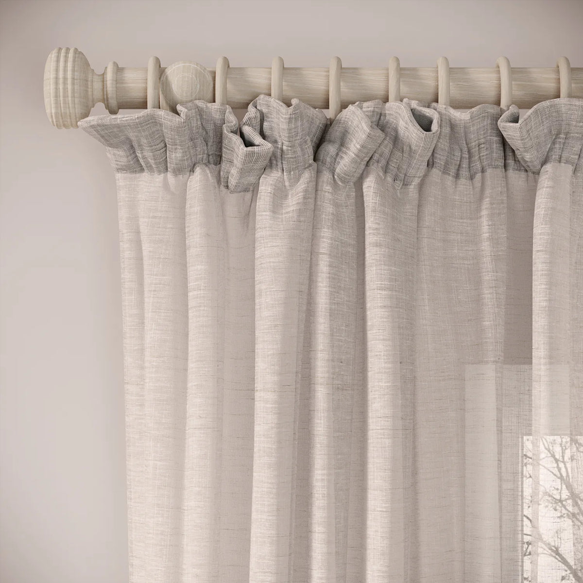 Cwtch Curtains - Slubby Sheer - Tasteful