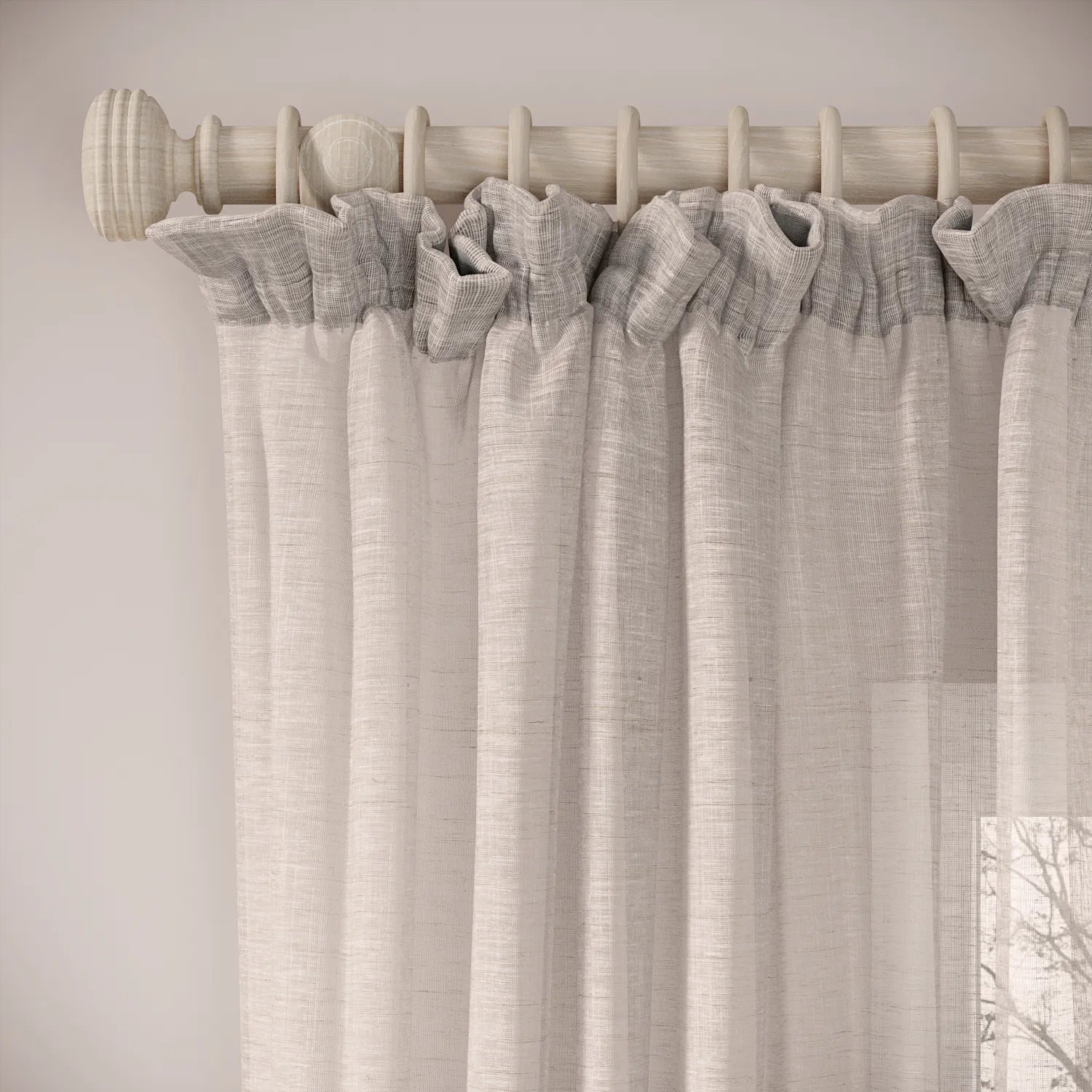 Cwtch Curtains - Slubby Sheer - Tasteful
