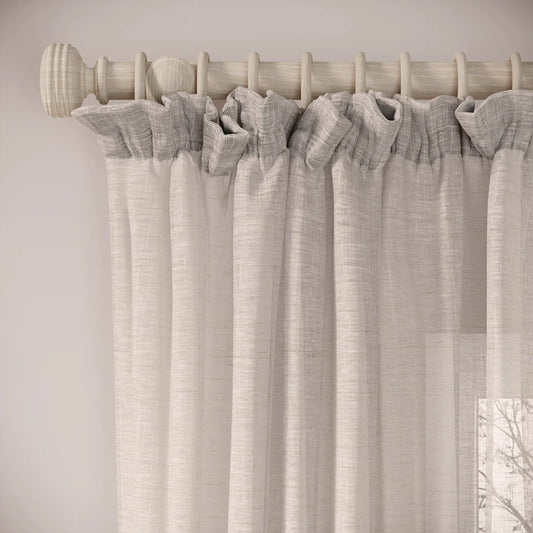Cwtch Curtains - Slubby Sheer - Tasteful