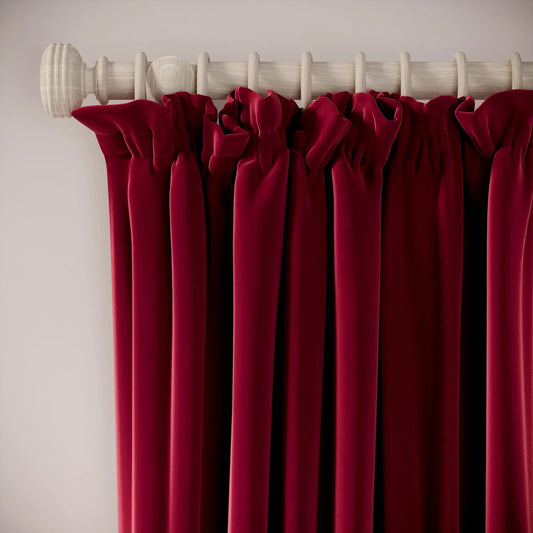 Cwtch Curtains - Soft Velvet - Ruby Tuesday