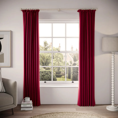 Cwtch Curtains - Soft Velvet - Ruby Tuesday