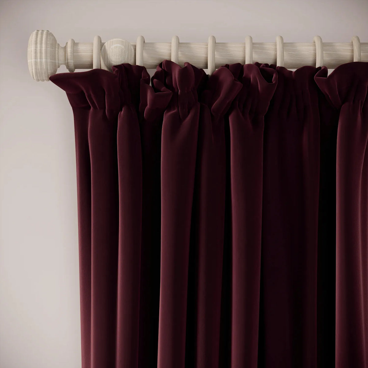 Cwtch Curtains - Soft Velvet - Tempranillo