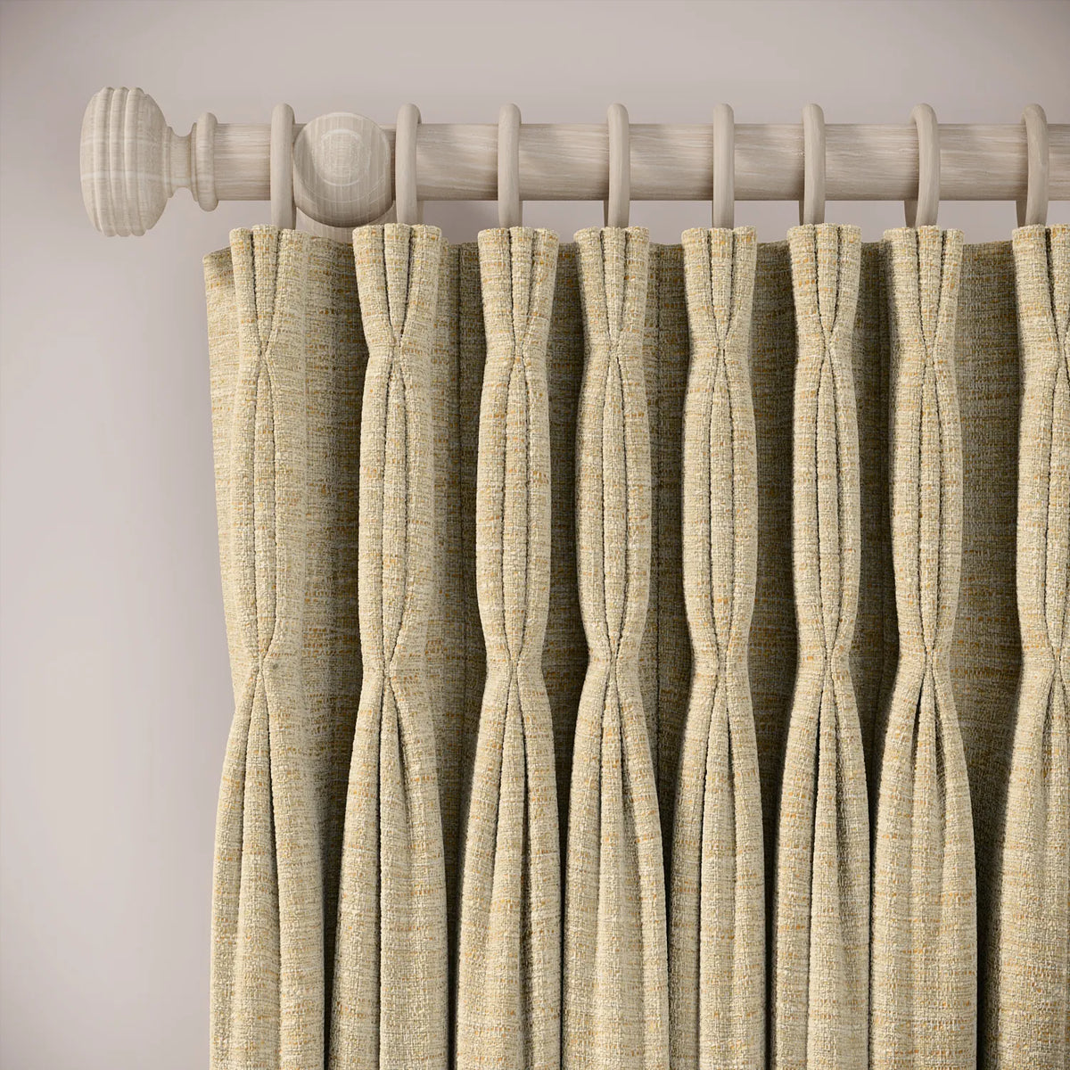 Double Dutch Curtains - Eco Boucle - Demerara