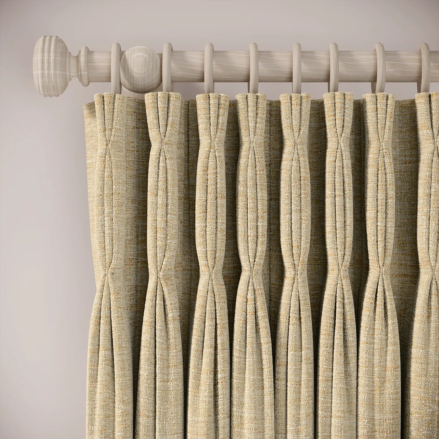 Double Dutch Curtains - Eco Boucle - Demerara