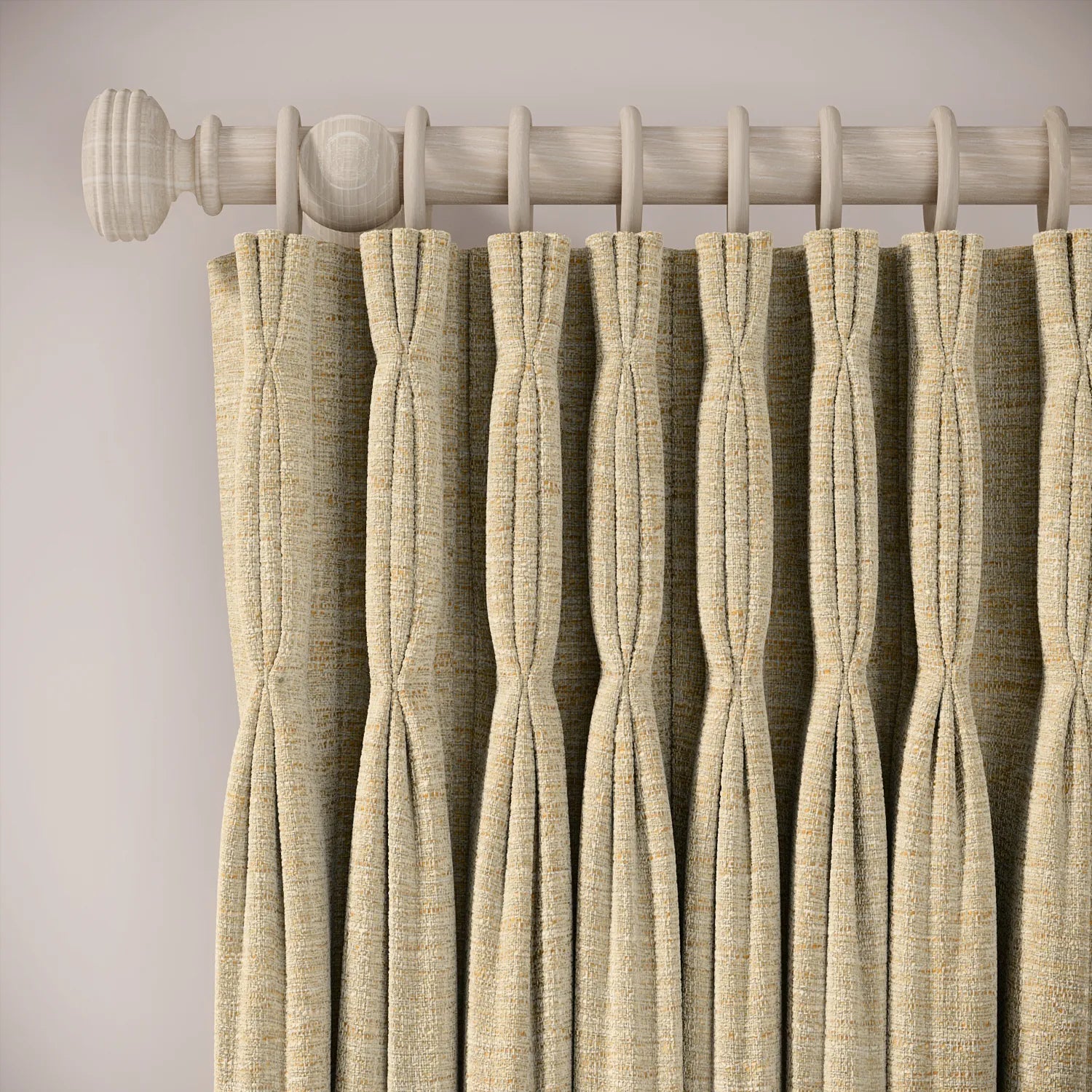 Double Dutch Curtains - Eco Boucle - Demerara