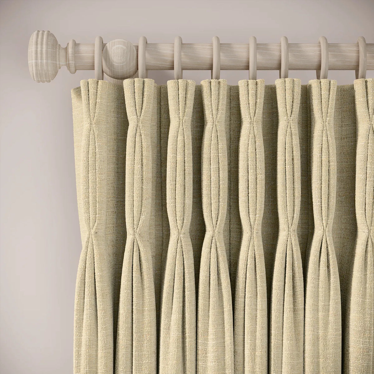 Double Dutch Curtains - Eco Boucle - Viennese Whirl