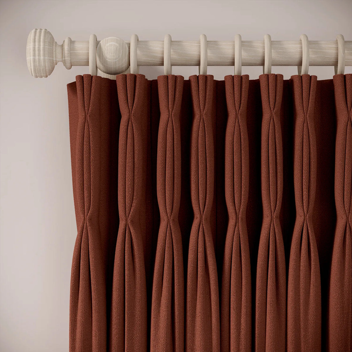 Double Dutch Curtains - Eco Weave - Brimstone