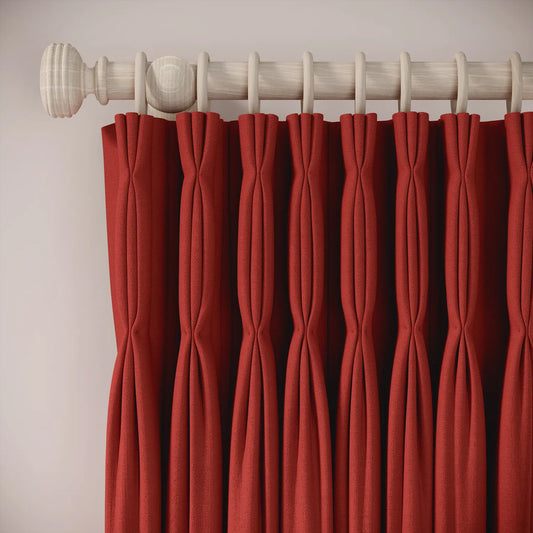 Double Dutch Curtains - Linen Blend - Cardinal