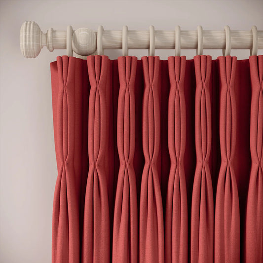 Double Dutch Curtains - Linen Blend - Crimsonite