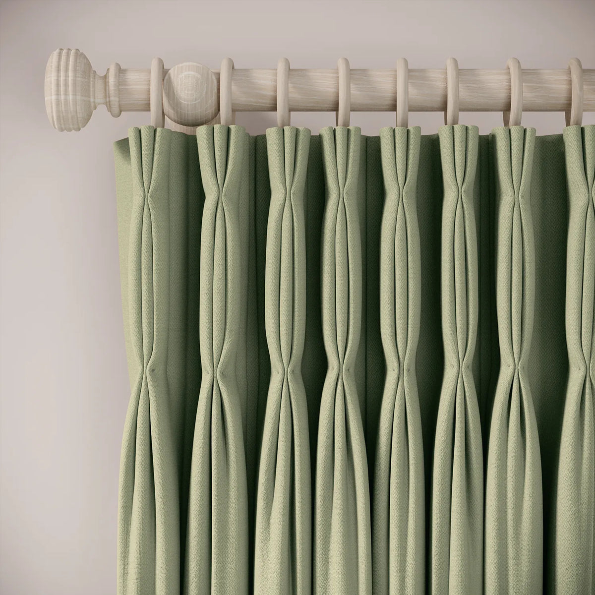 Double Dutch Curtains - Linen Blend - Mint Julep