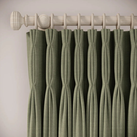 Double Dutch Curtains - Pure Linen - Herbal