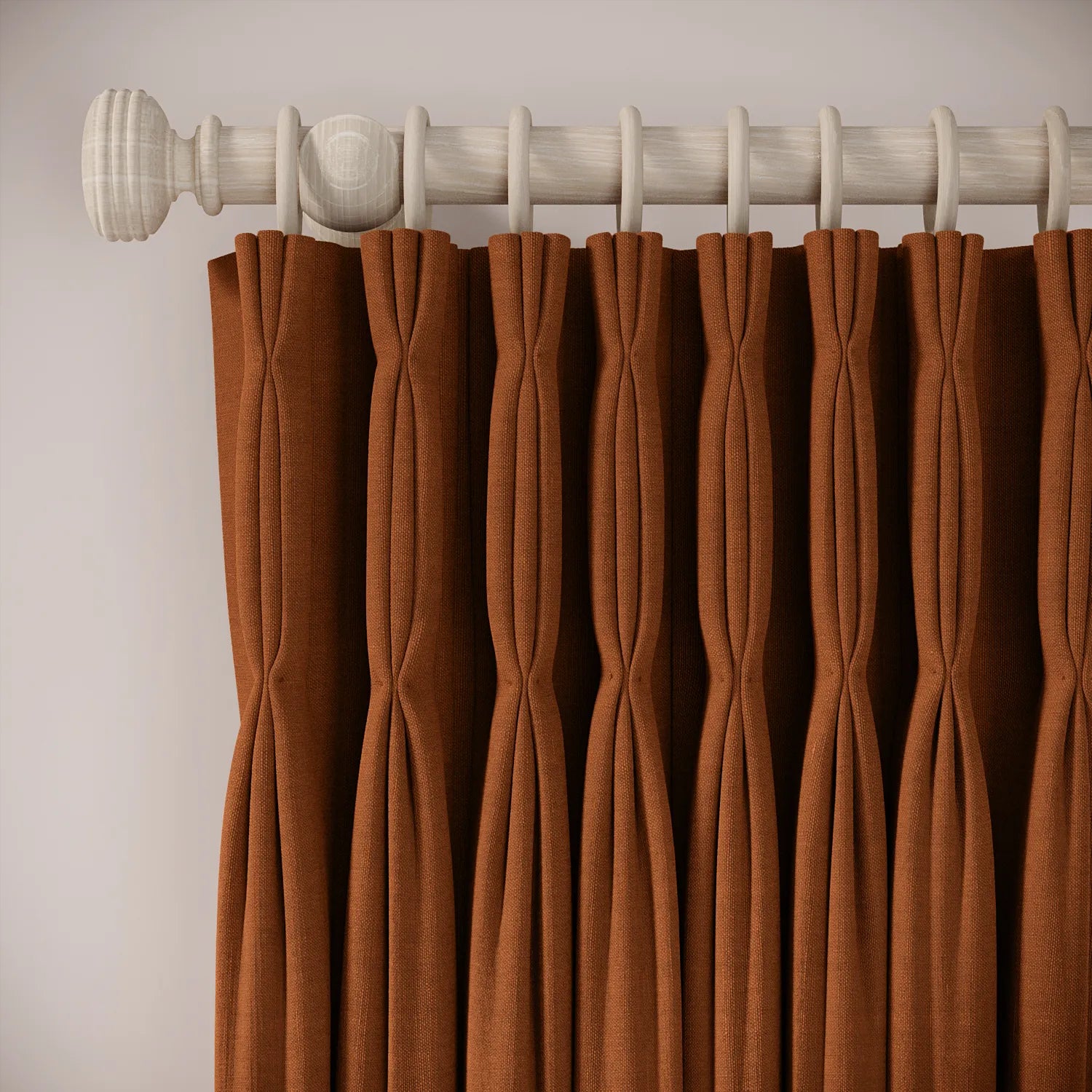 Double Dutch Curtains - Pure Linen - Rusty Bucket