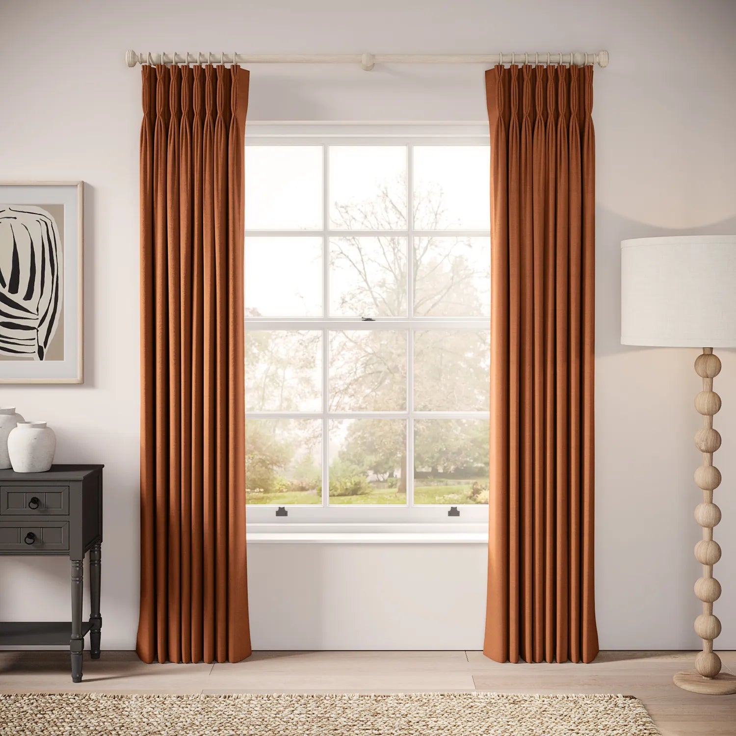 Double Dutch Curtains - Pure Linen - Rusty Bucket
