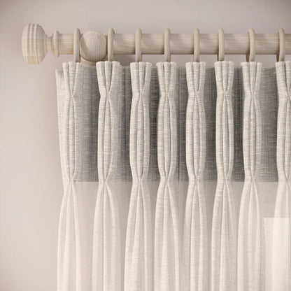 Double Dutch Curtains - Slubby Sheer - Lighthouse