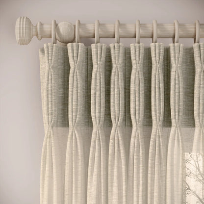 Double Dutch Curtains - Slubby Sheer - Nutty
