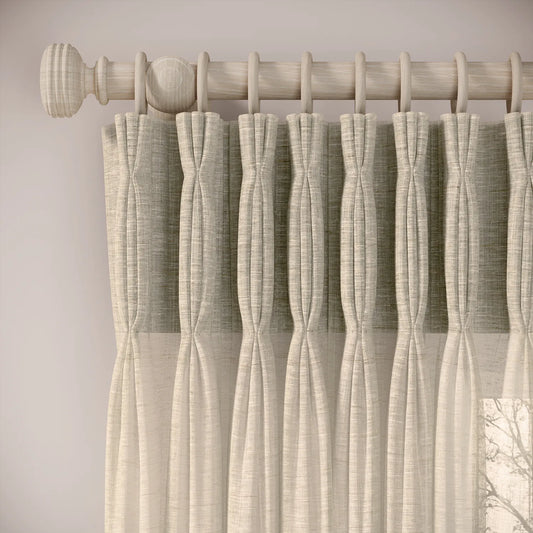 Double Dutch Curtains - Slubby Sheer - Nutty