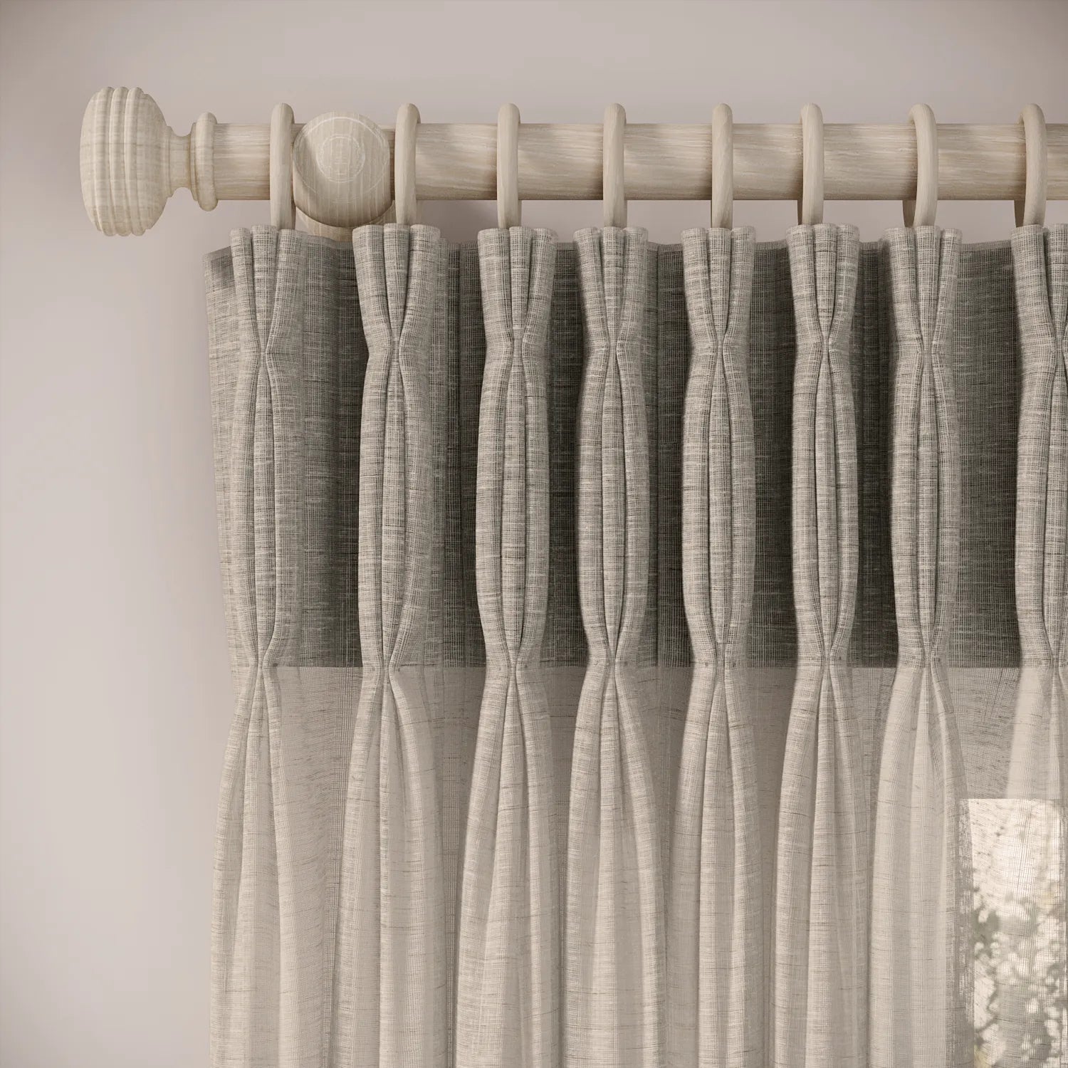 Double Dutch Curtains - Slubby Sheer - Oatmilk