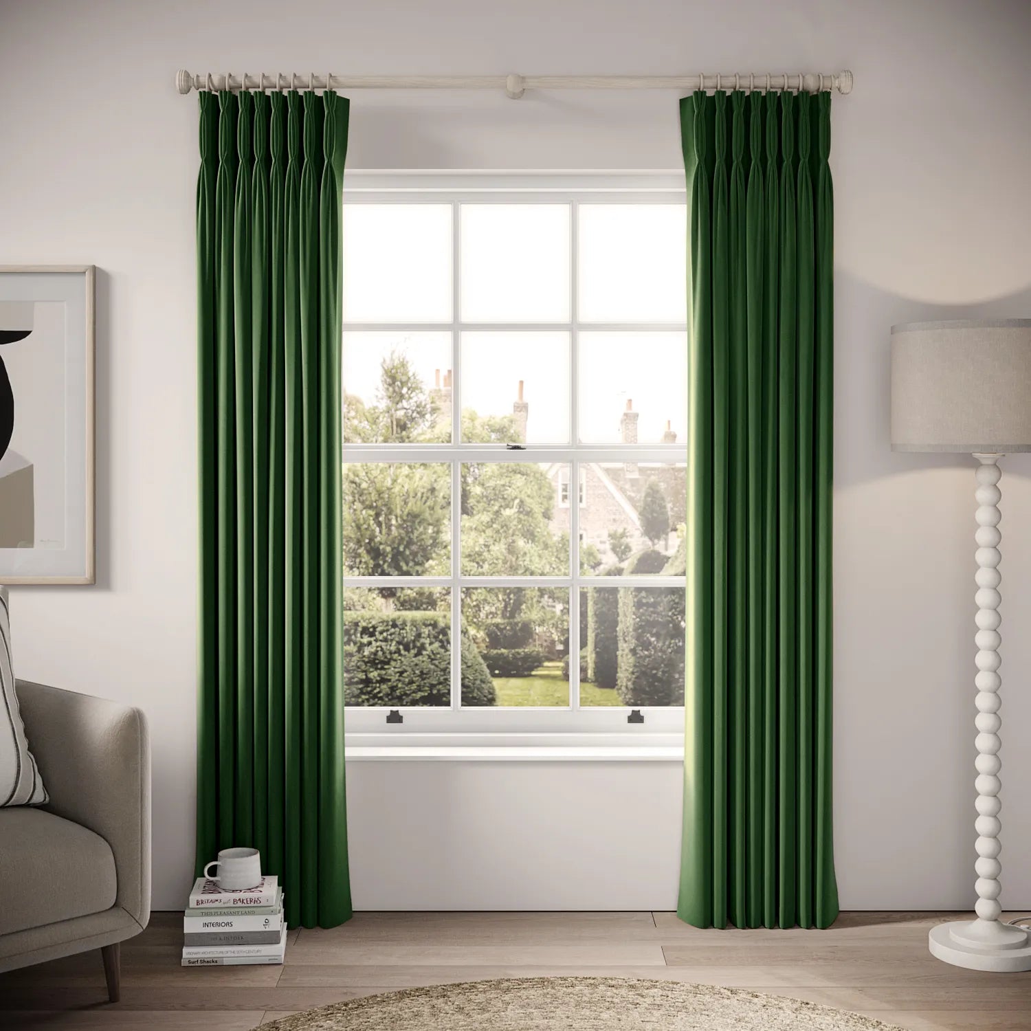 Double Dutch Curtains - Soft Velvet - Billiards