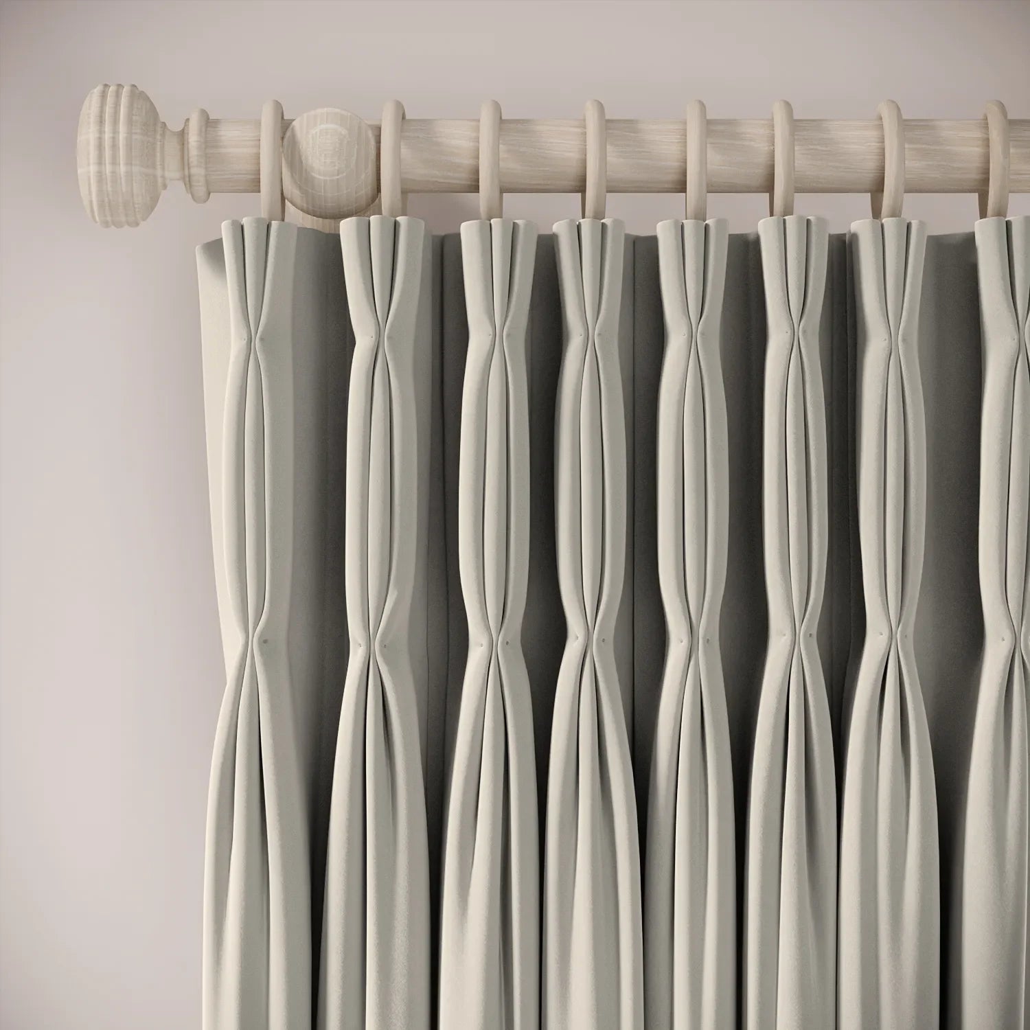 Double Dutch Curtains - Soft Velvet - Mog