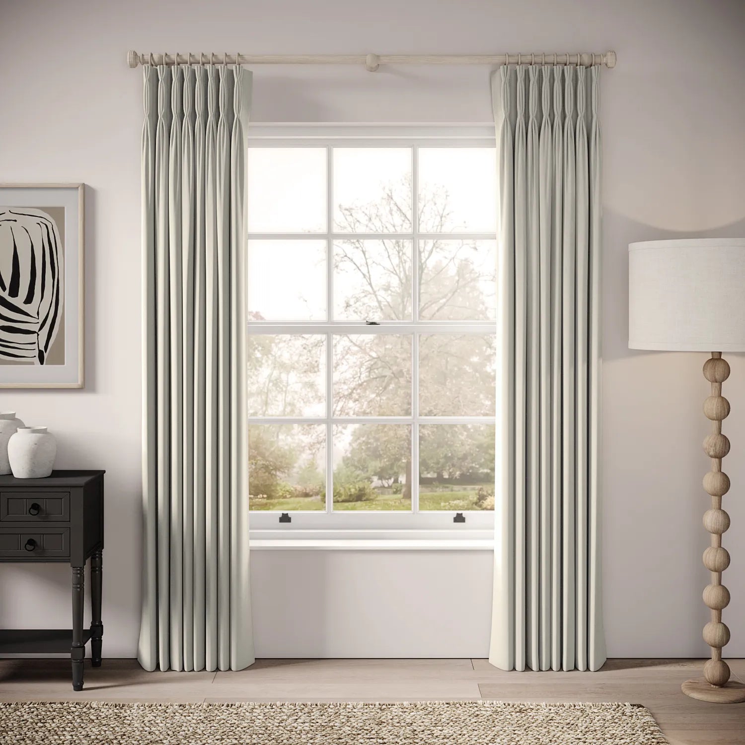Double Dutch Curtains - Soft Velvet - Mog