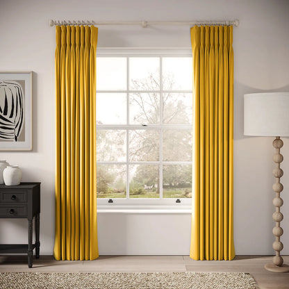 Double Dutch Curtains - Soft Velvet - Mustardseed