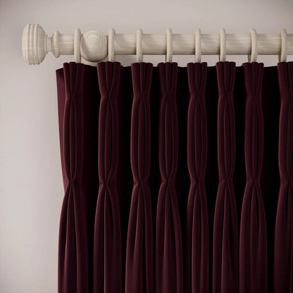 Double Dutch Curtains - Soft Velvet - Tempranillo