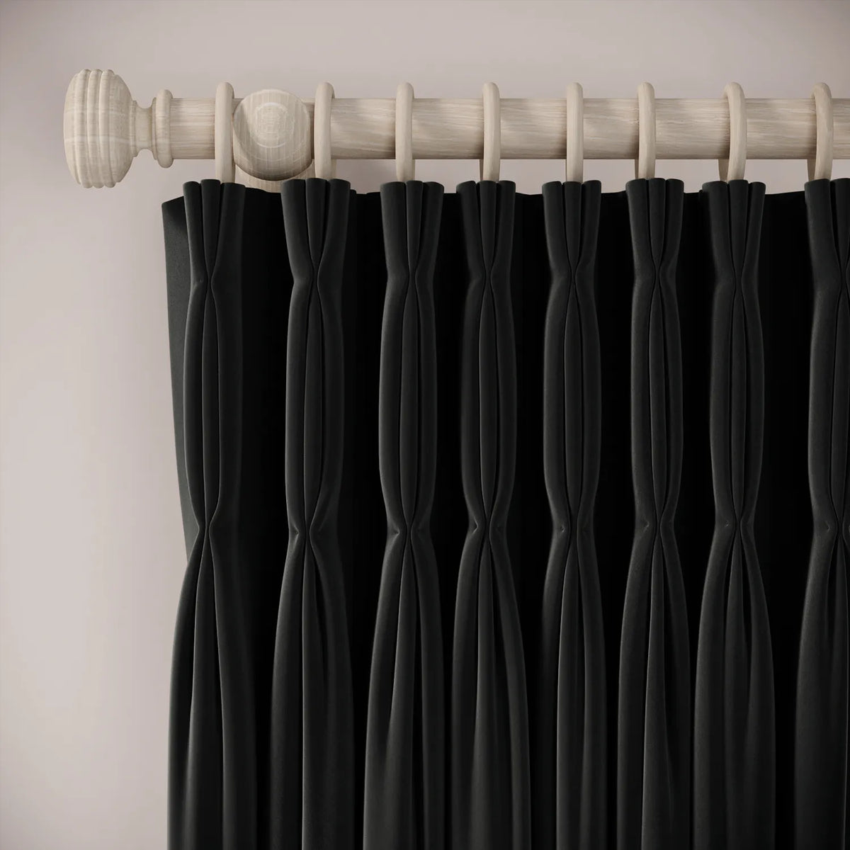 Double Dutch Curtains - Soft Velvet - Void