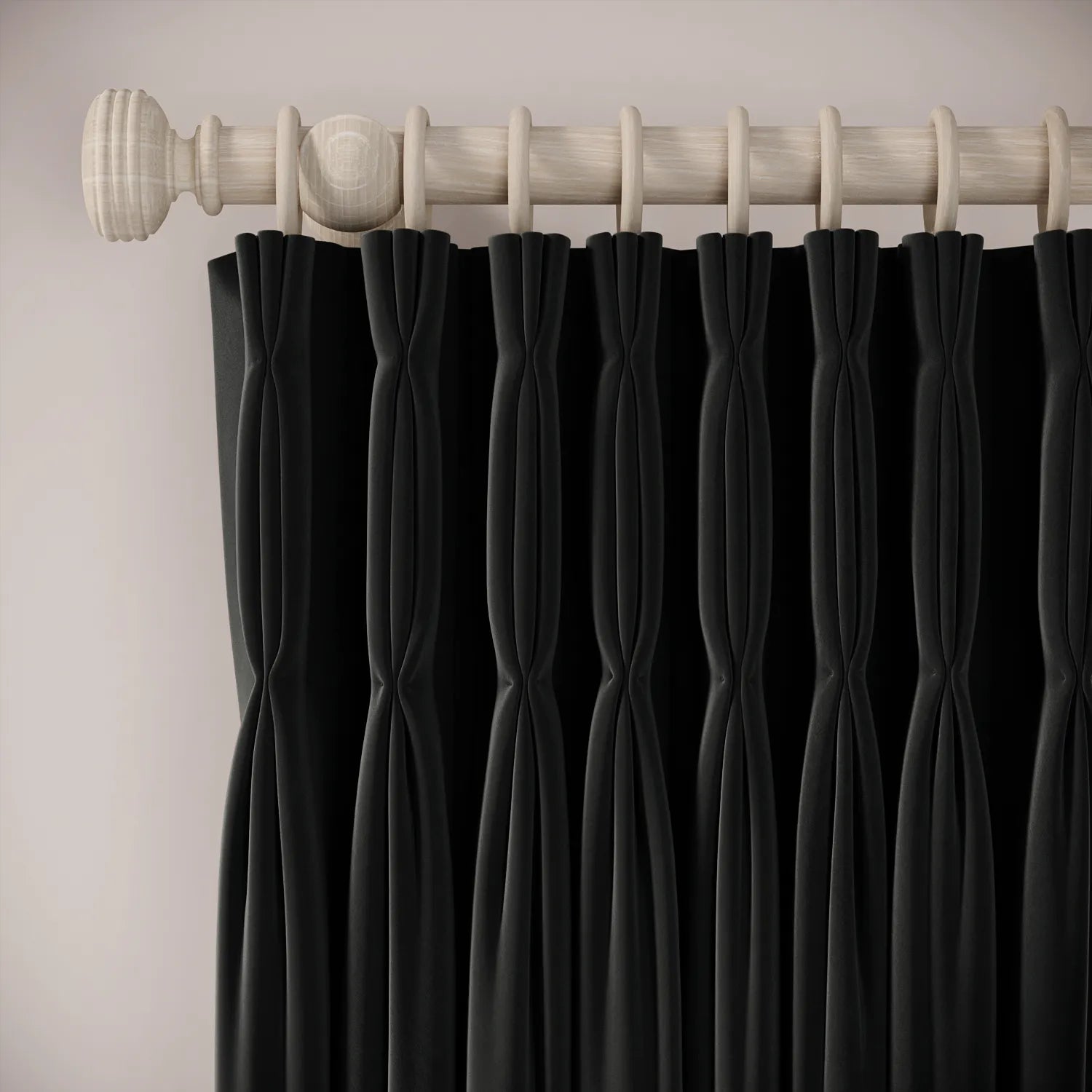 Double Dutch Curtains - Soft Velvet - Void