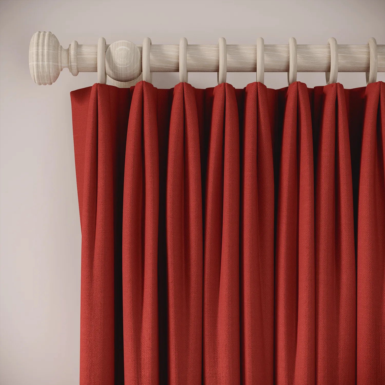 Fido Curtains - Linen Blend - Cardinal