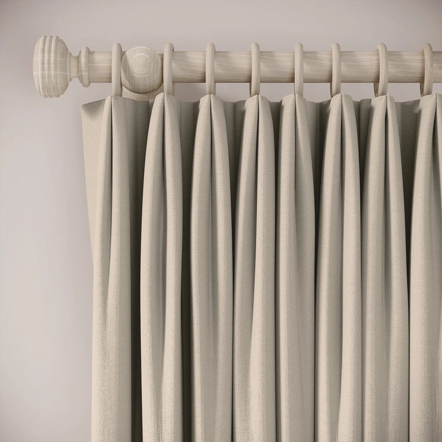 Fido Curtains - Linen Blend - Skimming