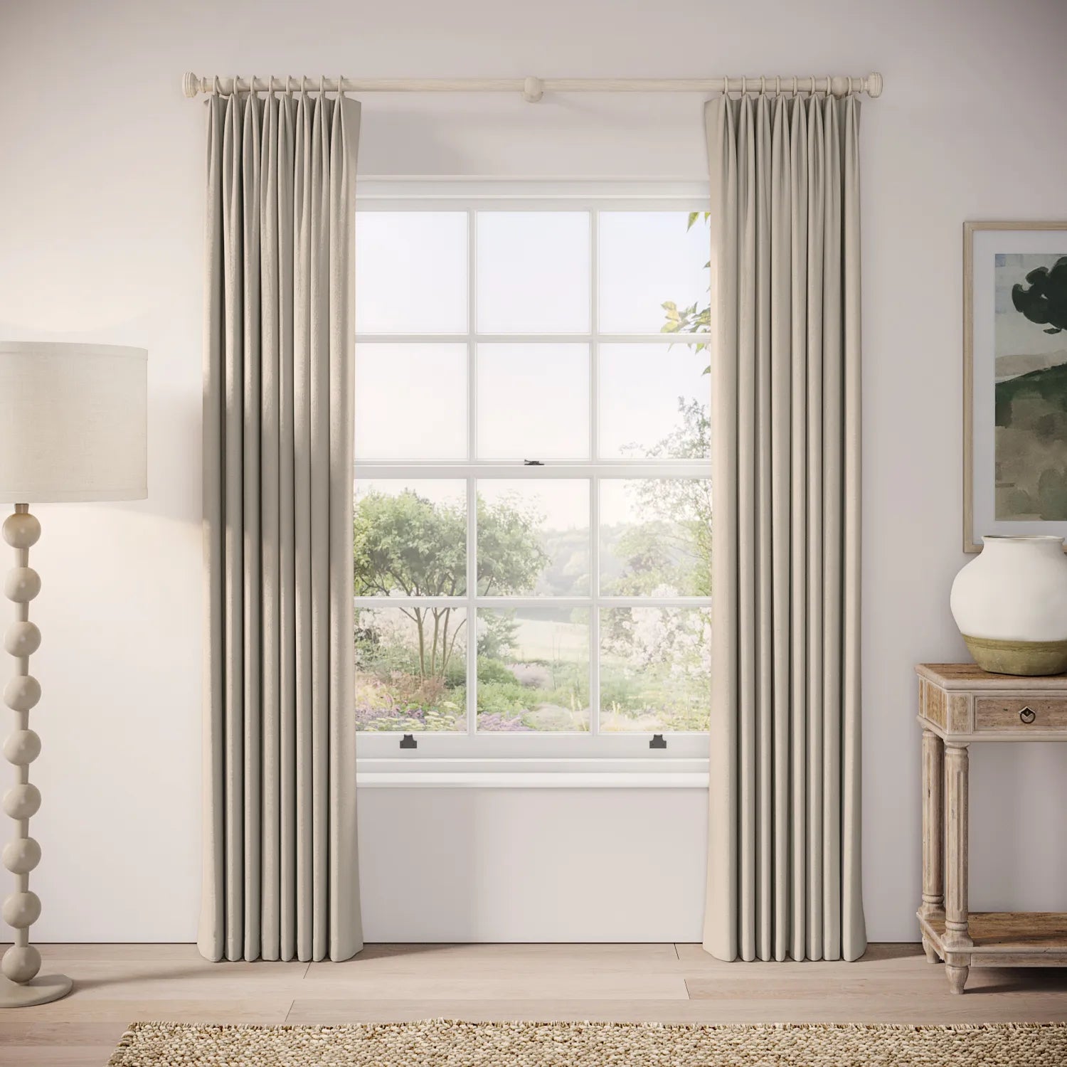 Fido Curtains - Linen Blend - Skimming