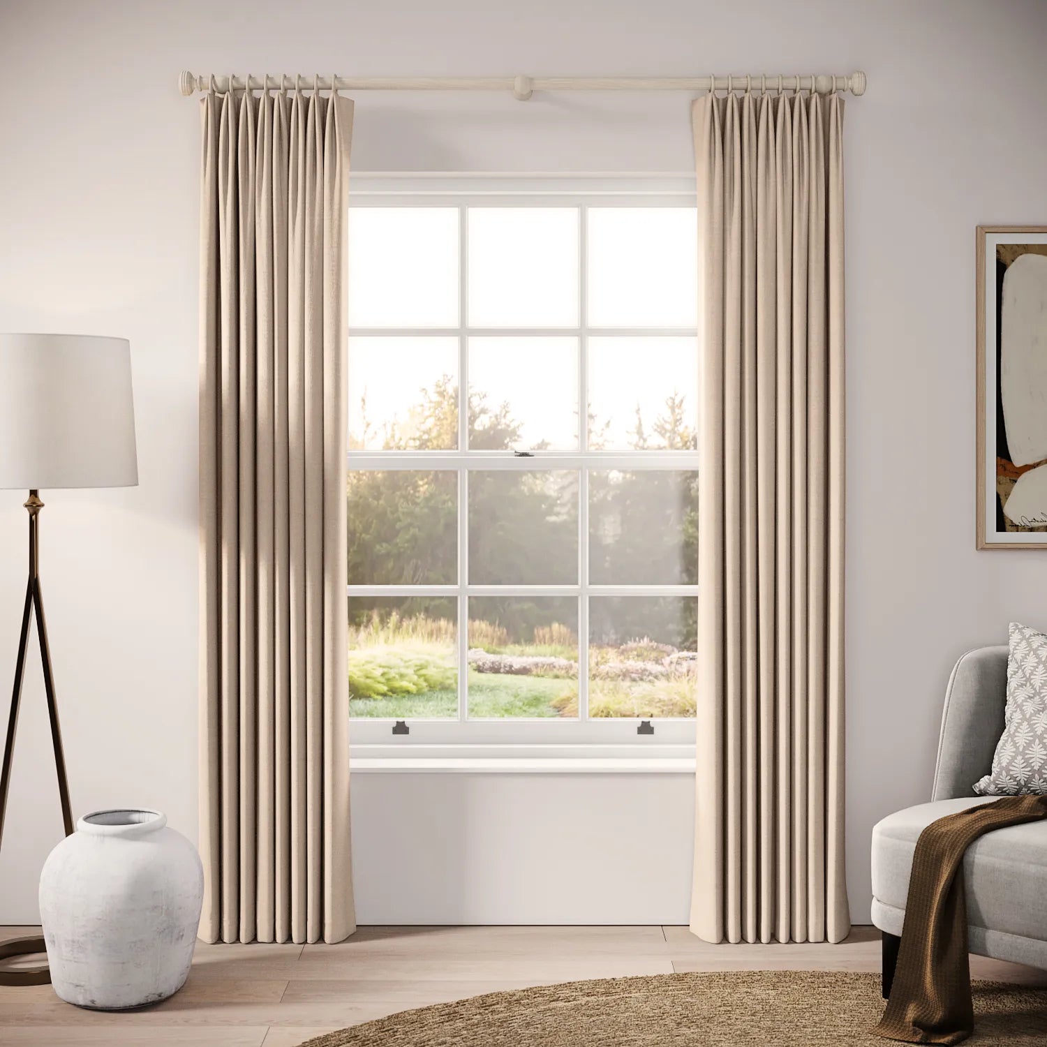 Fido Curtains - Pure Linen - Conch