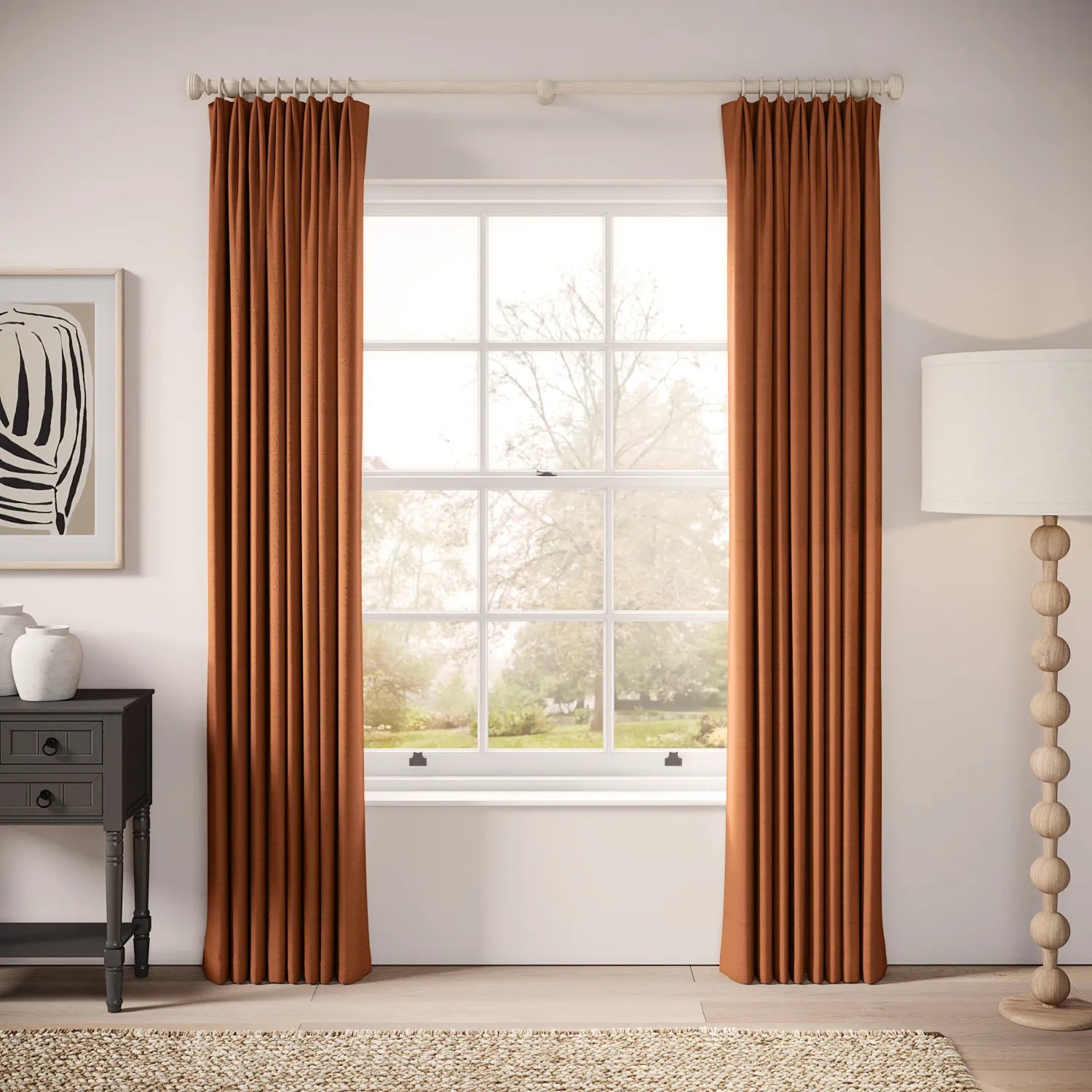 Fido Curtains - Pure Linen - Rusty Bucket