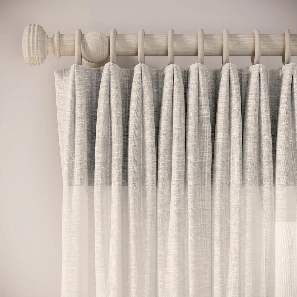 Fido Curtains - Slubby Sheer - Lighthouse