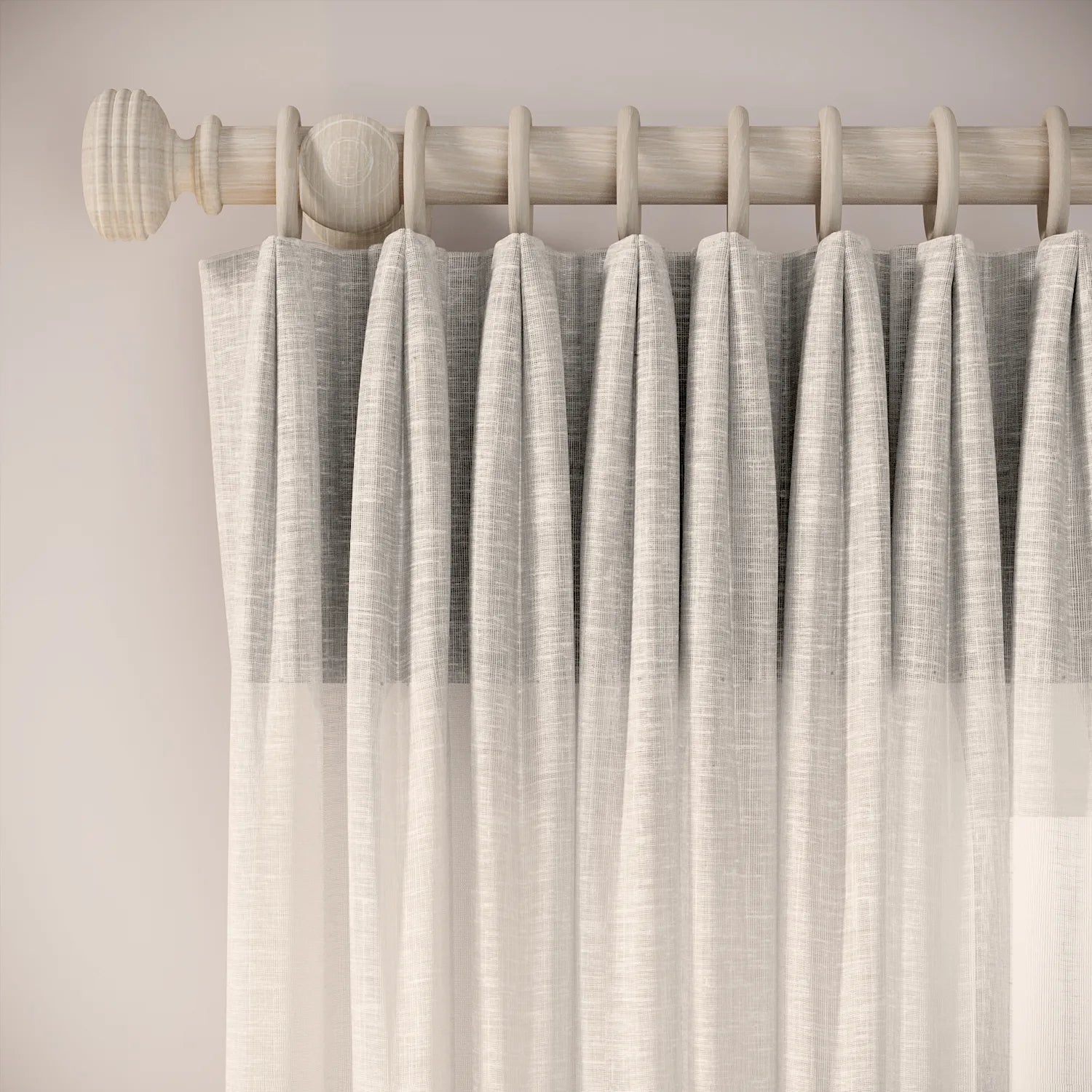 Fido Curtains - Slubby Sheer - Lighthouse