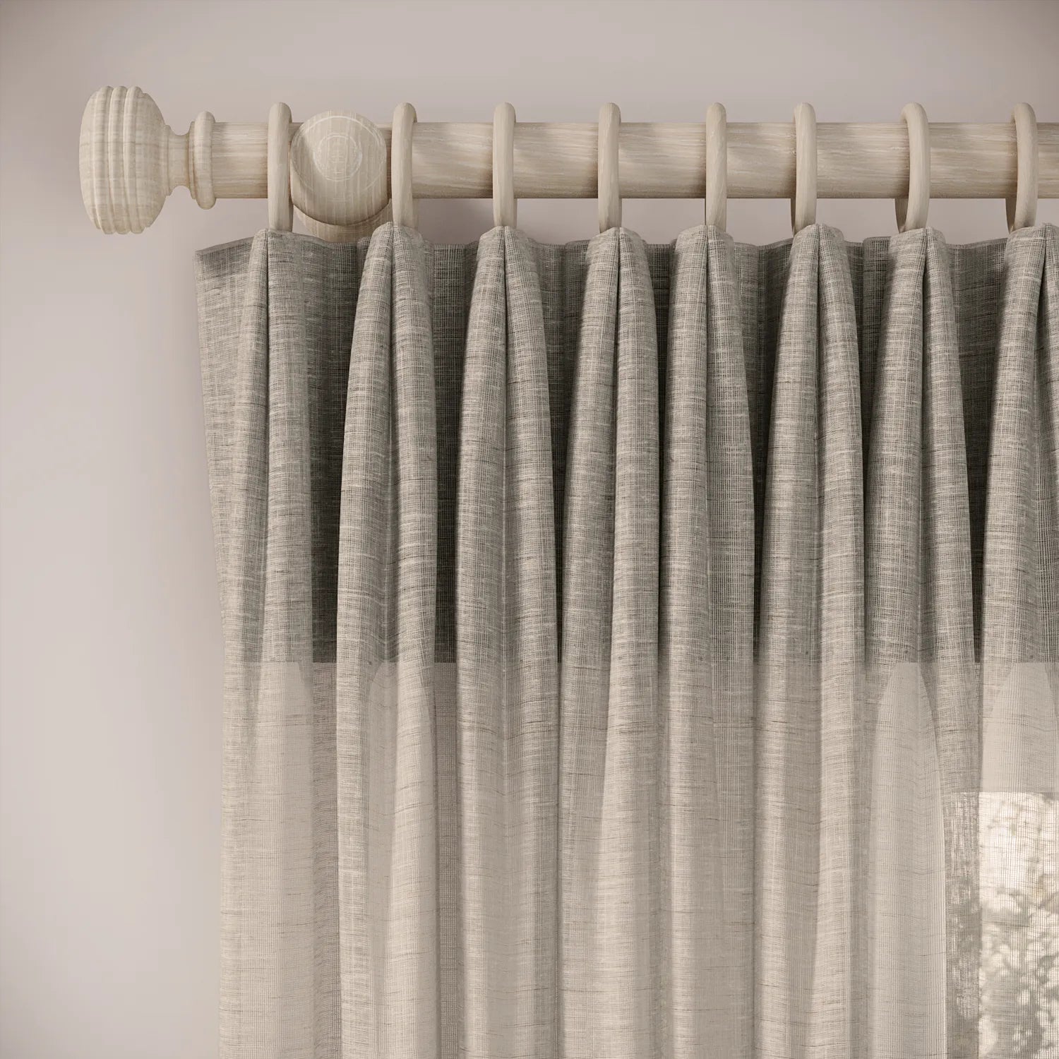 Fido Curtains - Slubby Sheer - Oatmilk