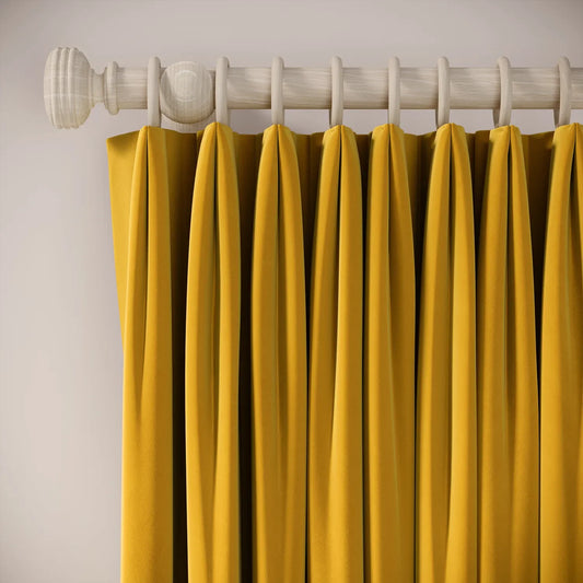 Fido Curtains - Soft Velvet - Mustardseed