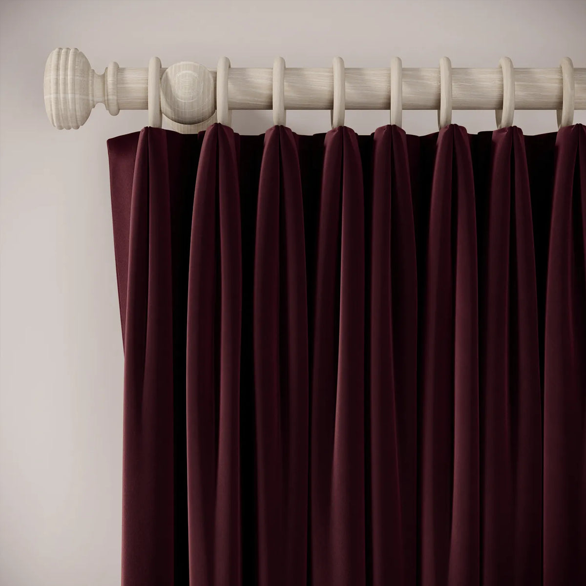 Fido Curtains - Soft Velvet - Tempranillo