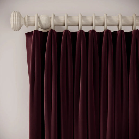 Fido Curtains - Soft Velvet - Tempranillo