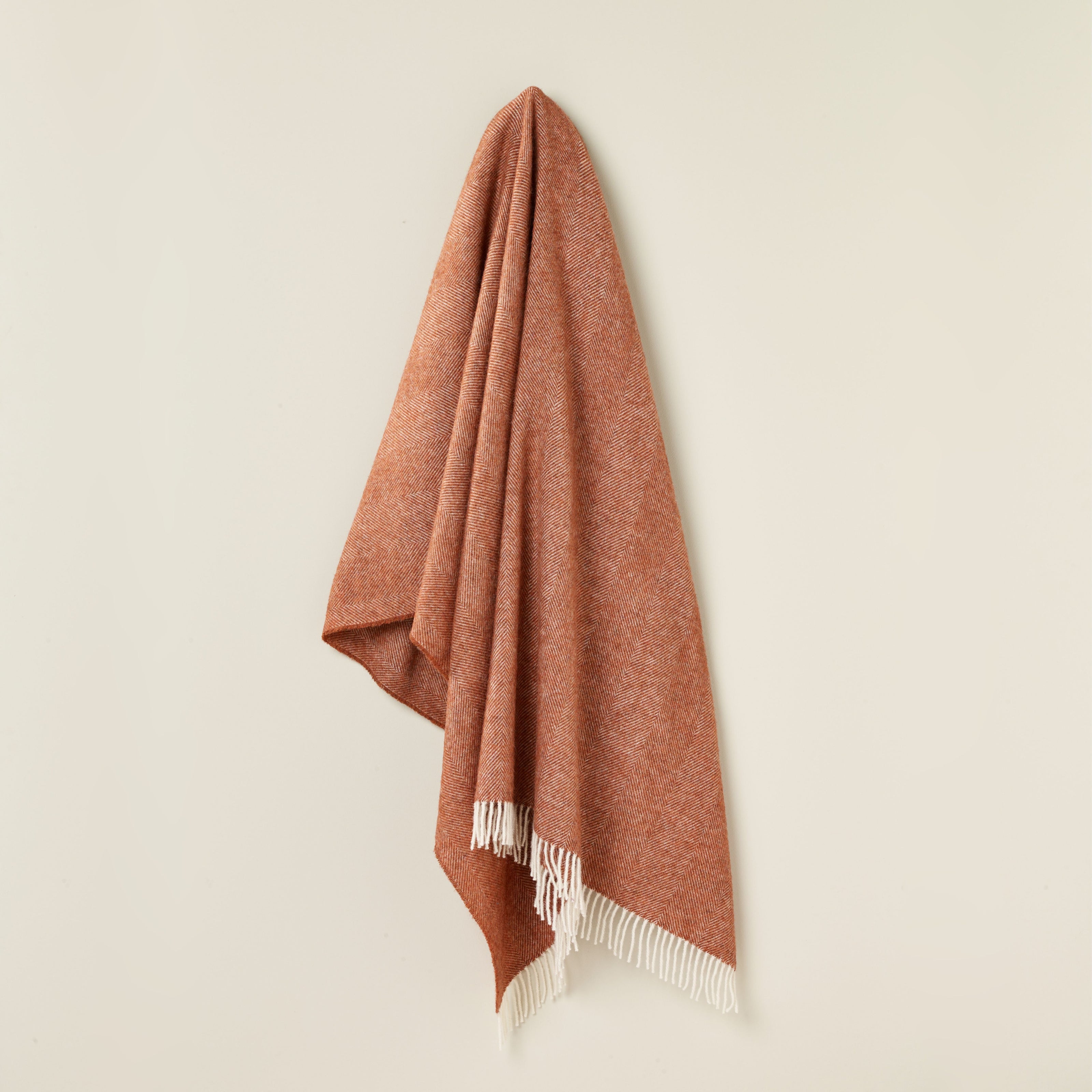Herringbone Throw - Brick