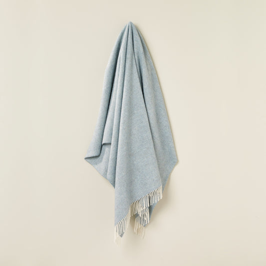 Herringbone Throw - Duckegg