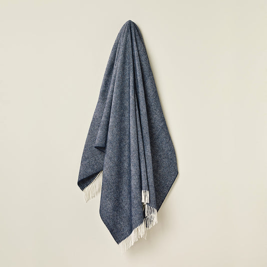 Herringbone Throw - Dark Blue