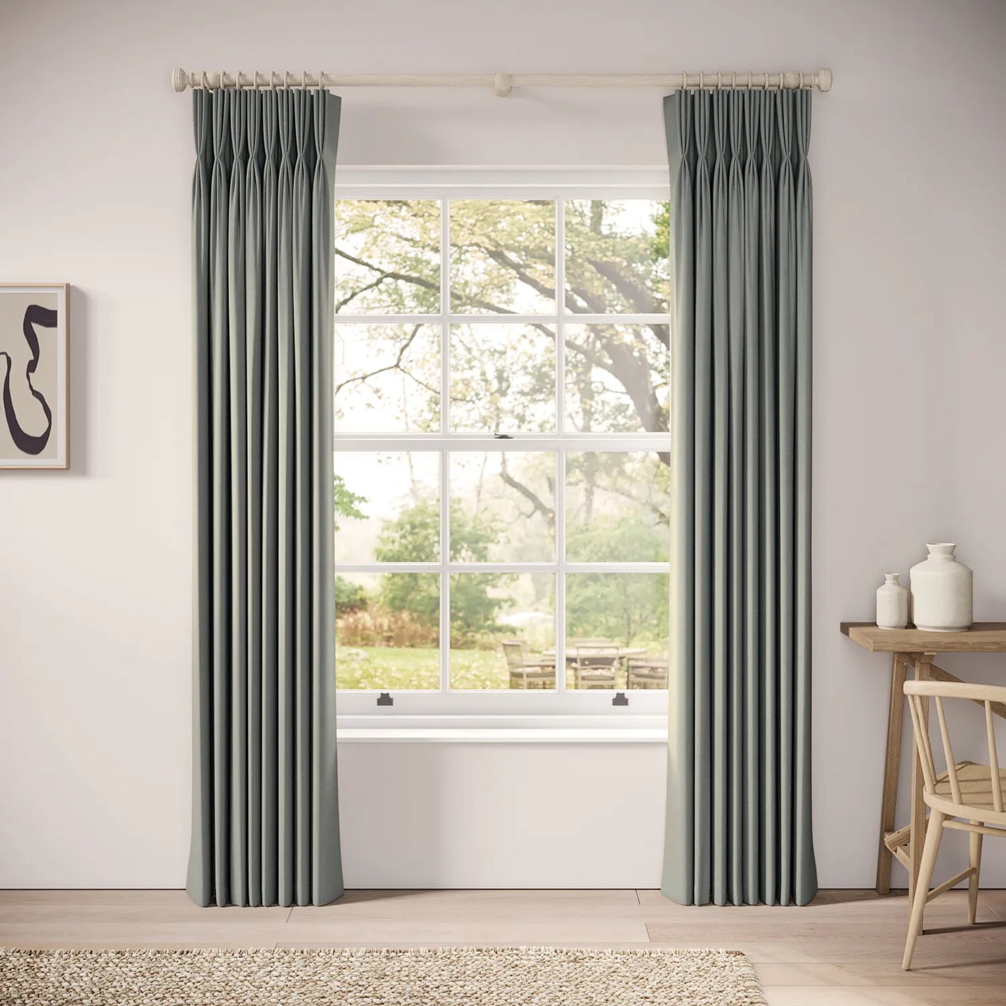 His Nibs Curtains - Brushed Cotton - Ariel