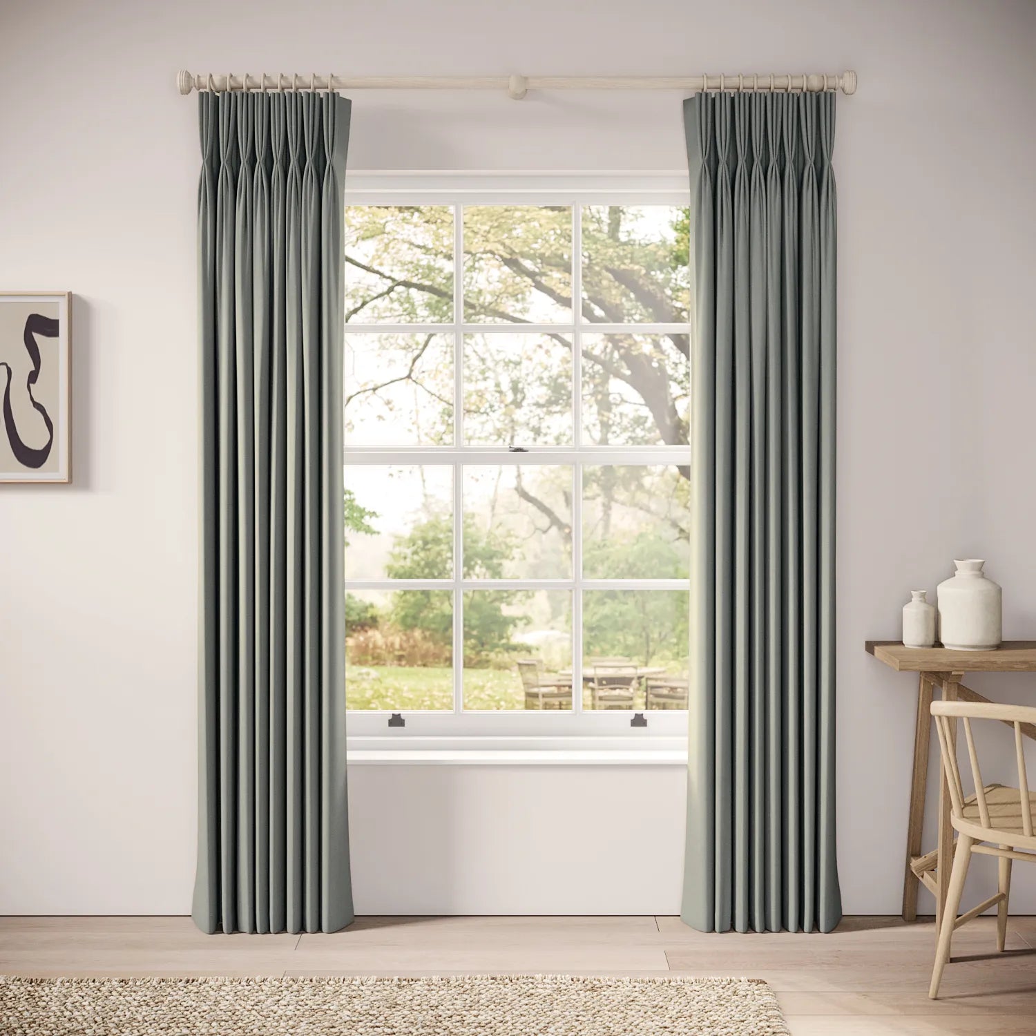 His Nibs Curtains - Brushed Cotton - Ariel