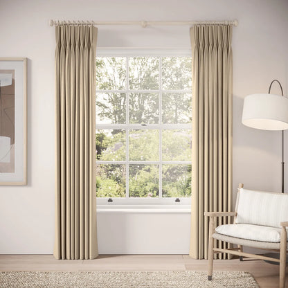 His Nibs Curtains - Eco Weave - Milky Coffee